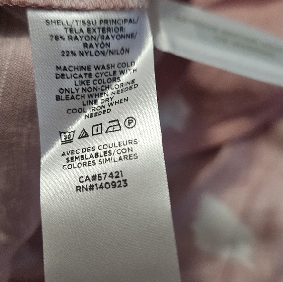 ANN TAYLOR LOFT Brushstroke Square Neck Swing Dress in pink/white. Size L NWT - Picture 13 of 15